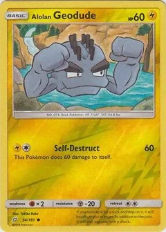 Alolan Geodude Reverse Holo 34