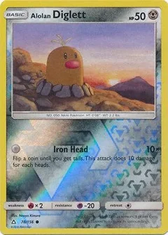 Alolan Diglett Reverse Holo 78