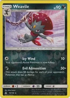 Weavile Reverse Holo 74
