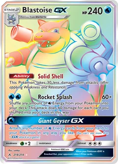 Blastoise Gx 218