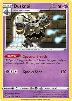 Dusknoir Reverse Holo 71