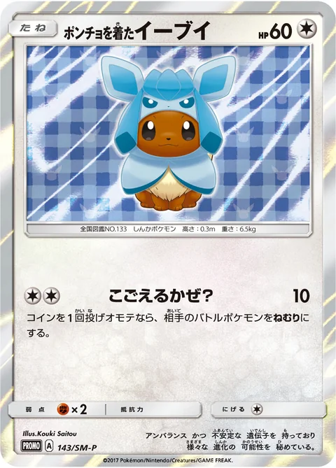 Poncho Wearing Eevee 143Sm P