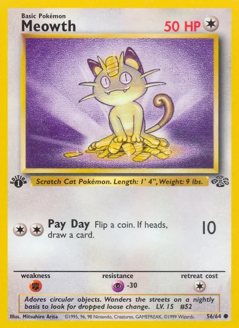 Meowth Gold Border