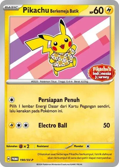Pikachu Berkemeja Batik 190Sv P